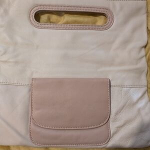 Elegant Cream and Pink Women's Bag